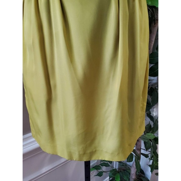 Rachel Roy Chartreuse Polyester V-Neck Sleeveless Knee Length Dress Size 2 - Picture 4 of 12
